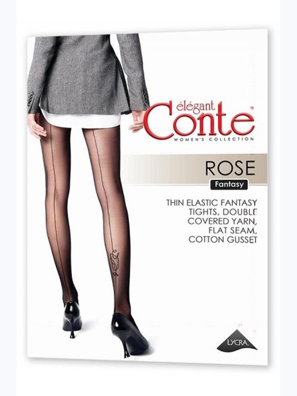 Conte Rose 30 DEN (со швом сзади переходящим в цветок)