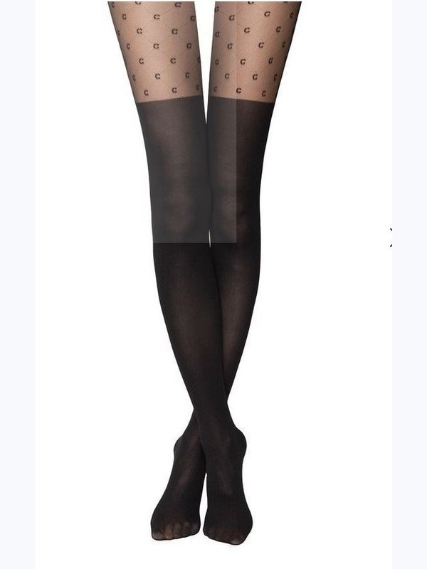 Conte Couture 50 DEN (с имитацией гольфинов и рисунком «ромбы»)