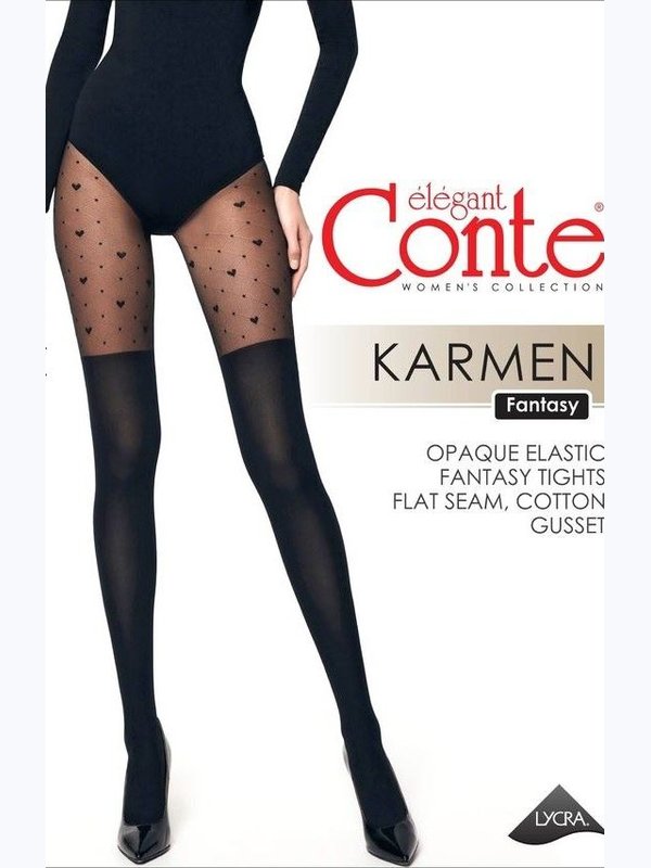 Conte Karmen 20/50 DEN (с имитацией гольфинов и сердечками)