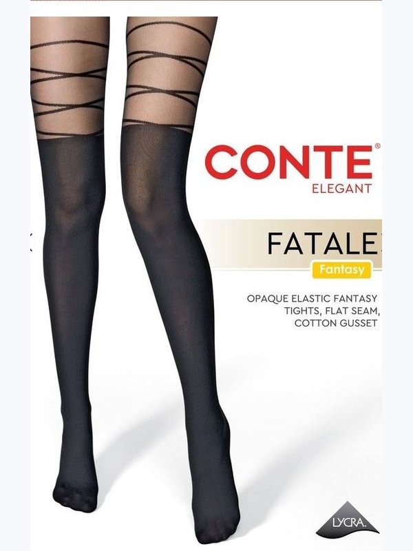 Conte Fatale фант. 60/20 DEN (с имитацией гольфинов со шнуровкой)