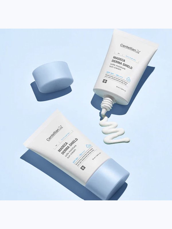 Солнцезащитный крем для лица Centellian24 Madeca Derma Shield Safe Moisture Sun Cream SPF50+ PA++++
