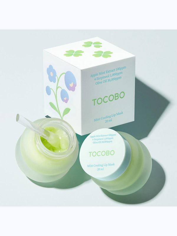 Охлаждающая ночная маска для губ с экстрактом мяты Tocobo