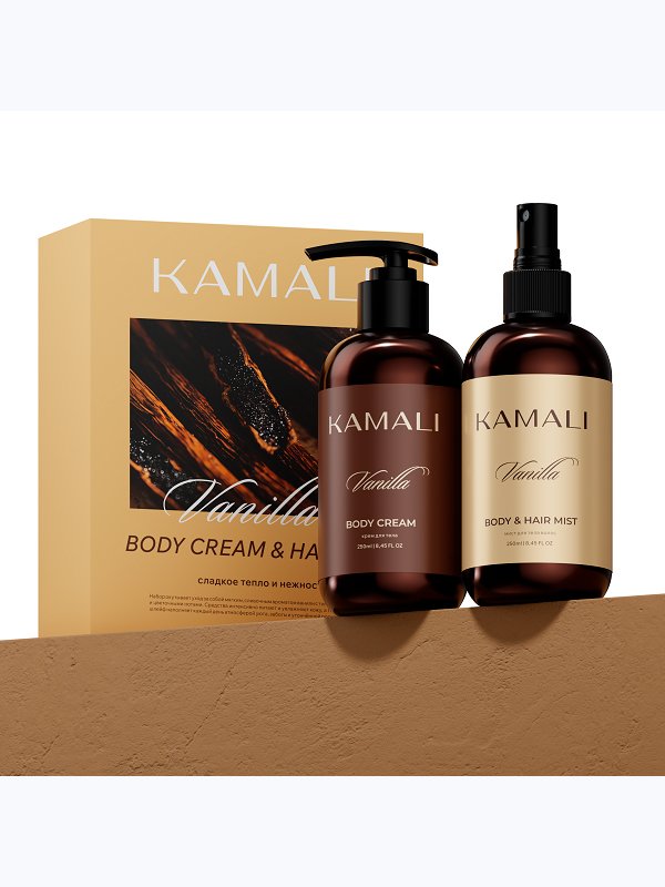 Набор из крема для тела и миста для тела и волос Vanilla Kamali