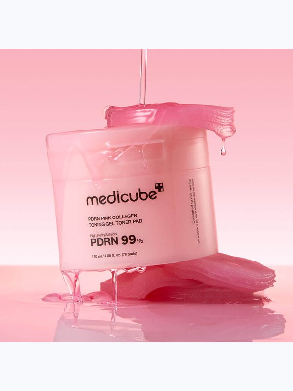 Гелевые тонер-пэды с ПДРН и коллагеном medicube PDRN Pink Collagen Toning Gel Toner Pad
