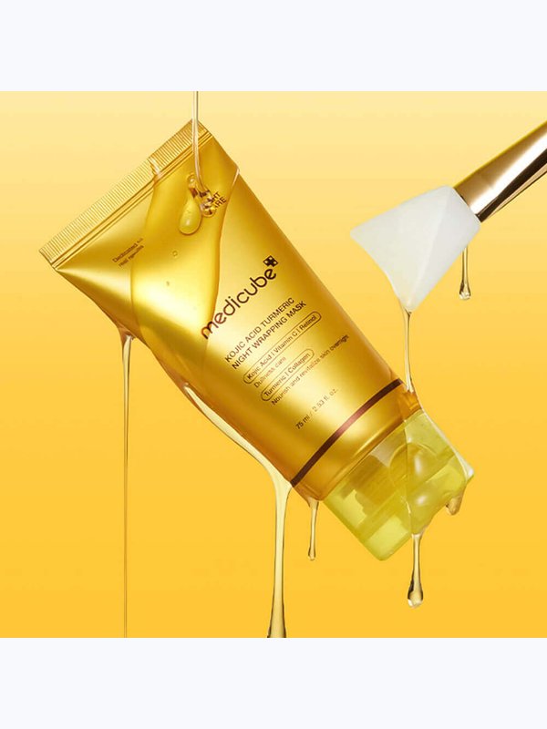 Ночная маска-плёнка с ретинолом и витамином С medicube Kojic Acid Turmeric Night Wrapping Mask
