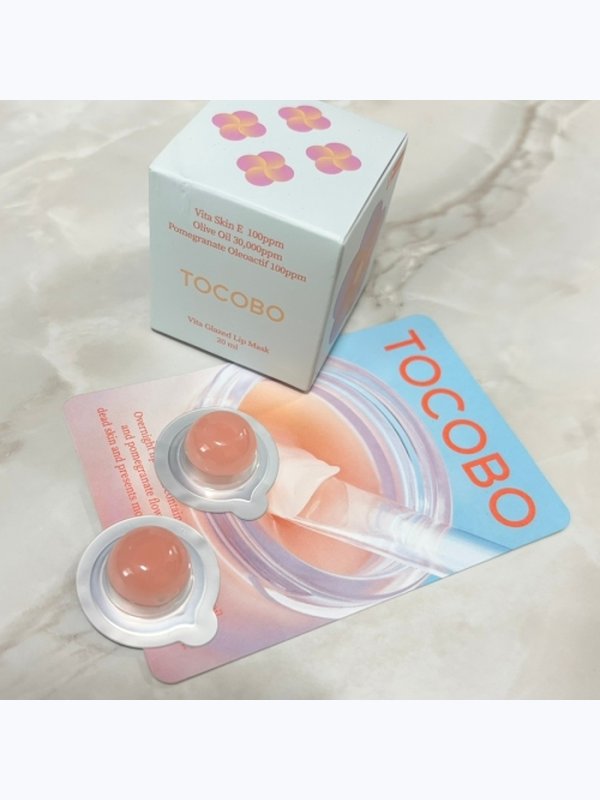 Восстанавливающая глазированная маска для губ Tocobo