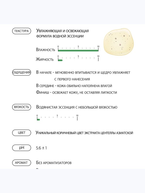 Успокаивающий тонер-эссенция с 90% центеллы Derma Factory