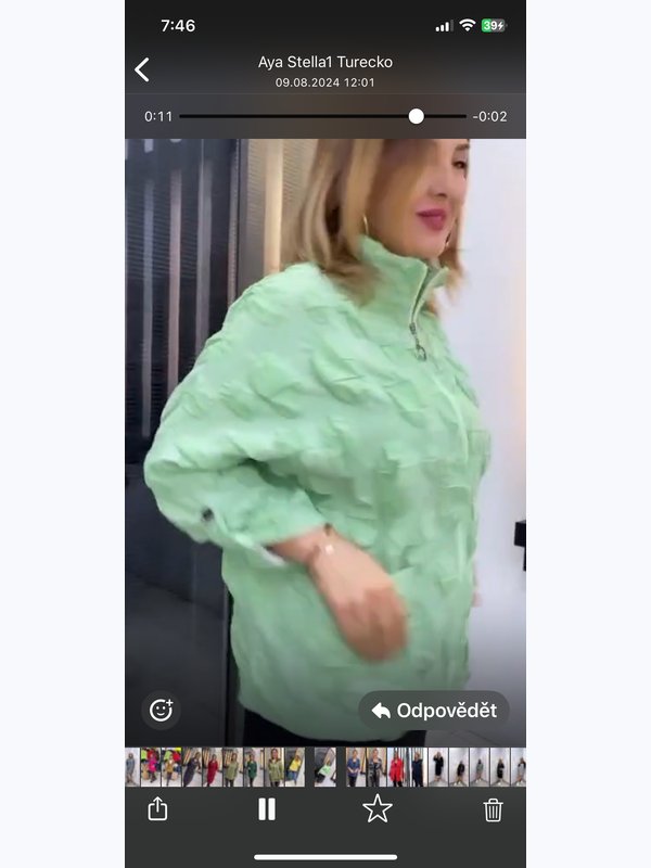 Bunda světle zelená Stella