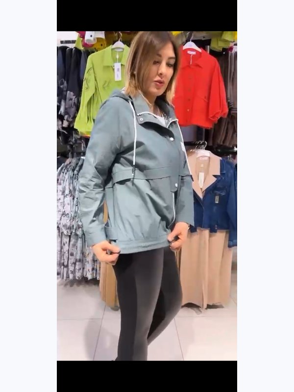 Bunda zelená háky Stella