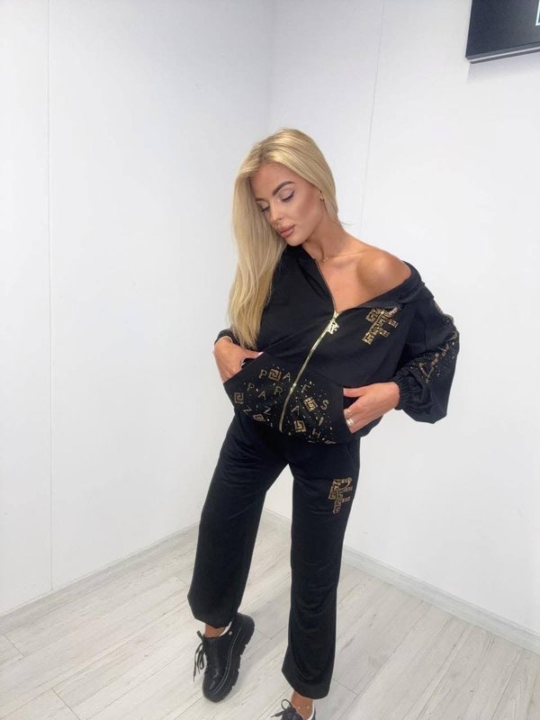 Tepláková souprava černá Paparazzi