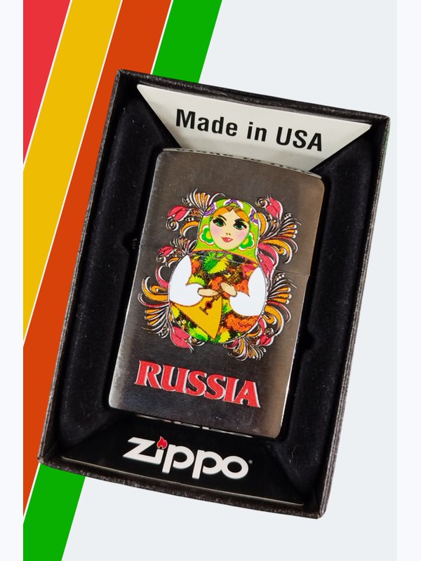 Зажигалка Zippo РОССИЯ, Матрешка2, Паук