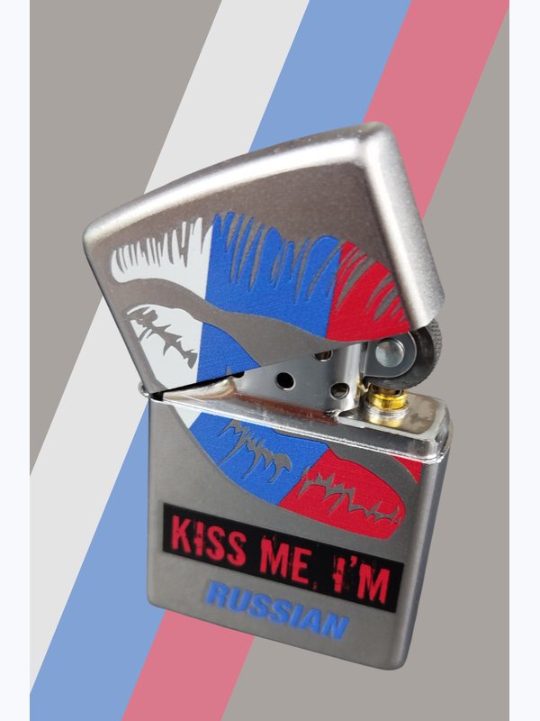 Зажигалки ZIPPO Поцелуй меня, я русская; Российский Флаг; Матрешка