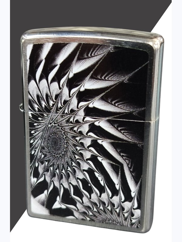 Зажигалка Zippo Отпечаток ноги на песке, Металлический абстракт, Ковбойская пара