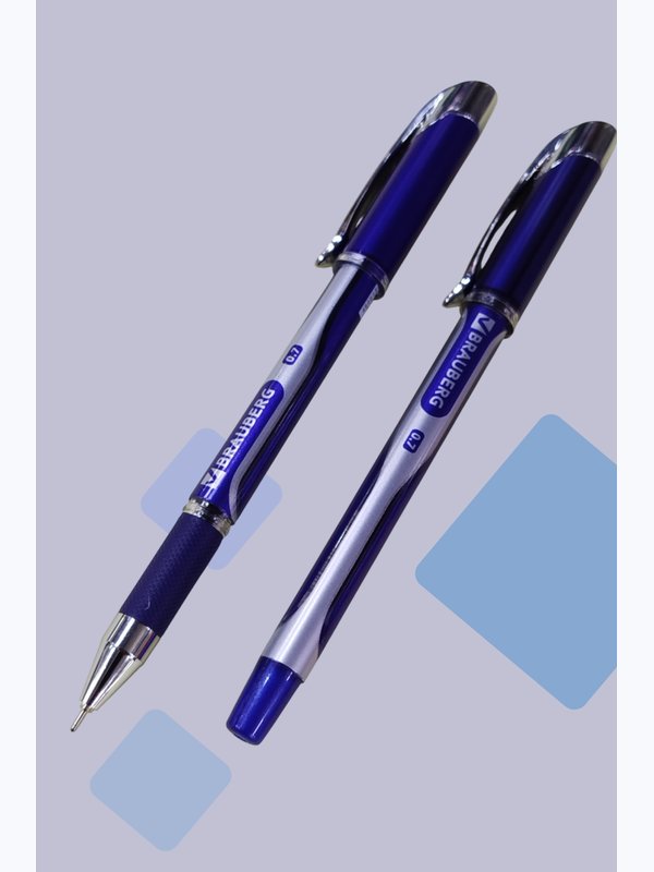 Ручка шариковая масляная с грипом Delta Plus BRAUBERG 0,7, синяя кк 5531