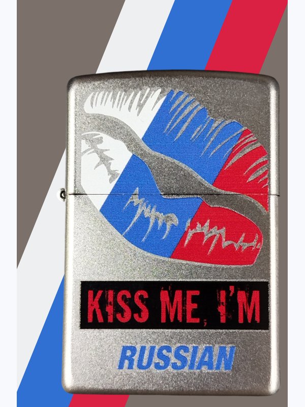 Зажигалки ZIPPO Поцелуй меня, я русская; Российский Флаг; Матрешка