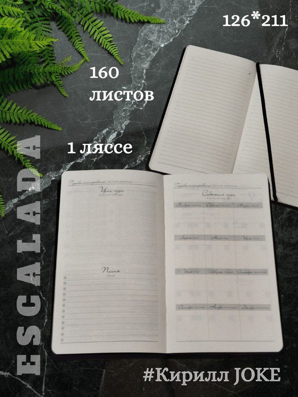 Ежедневник недатированный ESCALADA в коллаборации с Кириллом JOKE,А5,160л в линию кк 51120