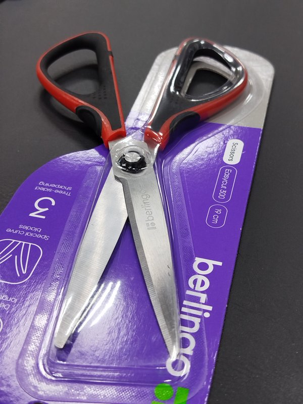Ножницы Easycut 300, 19 см, мягкие вставки Берлинго кк 44434