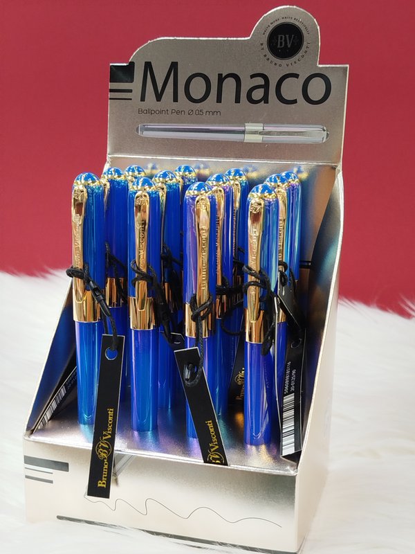 Ручка шариковая Monaco "Жемчужина" 0,5 мм, цвет чернил: синий, корпус ярко-синий кк 54361