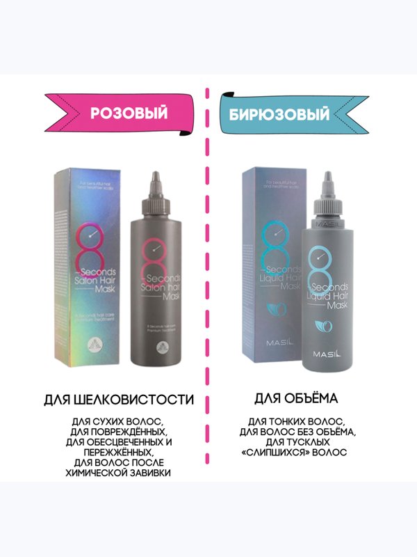 Экспресс-маска для объема волос Masil 8 Seconds Salon Liquid Hair Mask