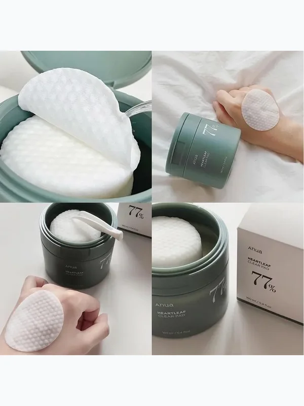 Отшелушивающие пэды с хауттюйнией и PHA-кислотой Anua Heartleaf 77% Clear Pad