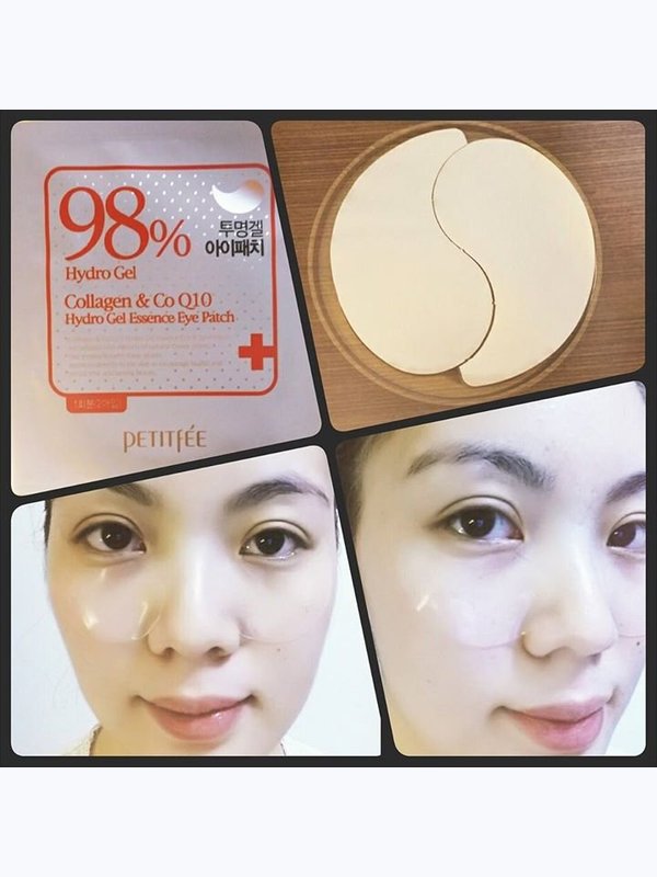 Гидрогелевые патчи для кожи вокруг глаз с коллагеном и коэнзимом Q10 PETITFEE Collagen&Co Q10, 60шт