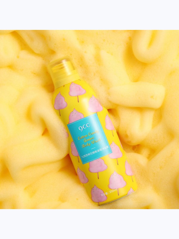 Гель-пена для душа c аминокислотами и ароматом сахарной ваты 9CC Cotton candy body wash, 350мл