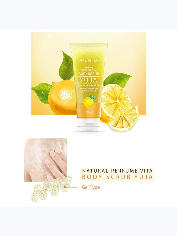 Скраб для тела с экстрактом цитрона WELCOS Around Me Natural Perfume Vita Body Scrub Yuja