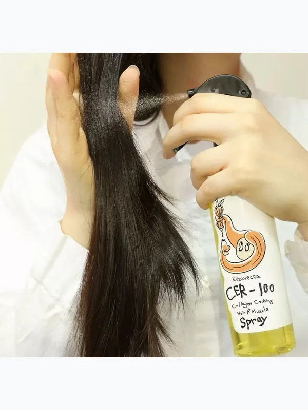 Спрей для волос с коллагеном ELIZAVECCA Cer-100 Collagen Coating Hair A+ Muscle Spray. 250мл