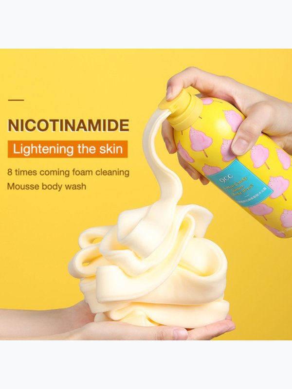 Гель-пена для душа c аминокислотами и ароматом сахарной ваты 9CC Cotton candy body wash, 350мл