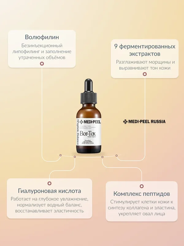 Сыворотка с эффектом ботокса MEDIPEEL⁺ Peptide-Tox Bor Ampoule (30ml)