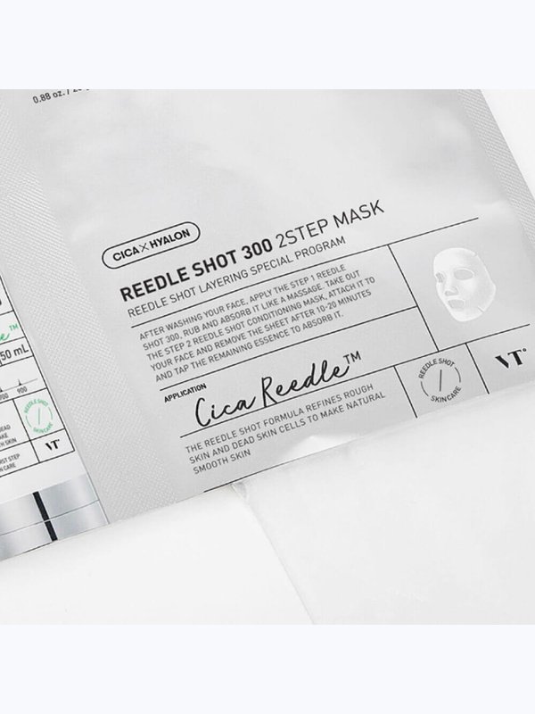 Маска интенсивная двухфазная с микроиглами VT Cosmetics Reedle Shot 100/300 2Step Mask 25 г + 1,5 г
