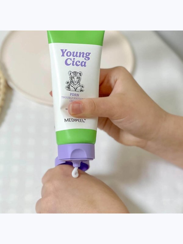 Успокаивающий крем с центеллой и ПДРН MEDIPEEL Young Cica PDRN Trouble Soothing Cream, 80мл