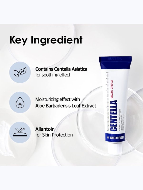 Успокаивающий крем с экстрактом центеллы для чувствительной кожи Medi-Peel Centella Mezzo Cream, 30м