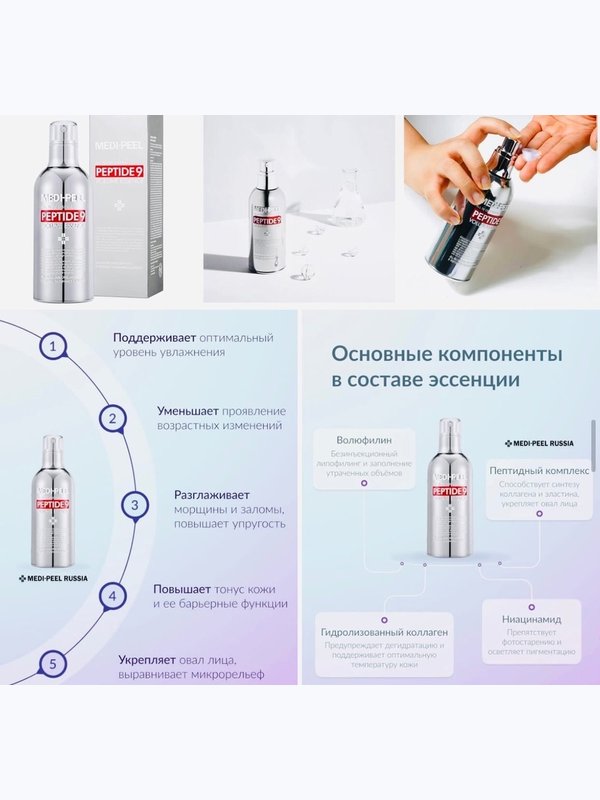 Эссенция с пептидами для эластичности кожи MEDI-PEEL Peptide 9 Volume Essence PRO (100ml)