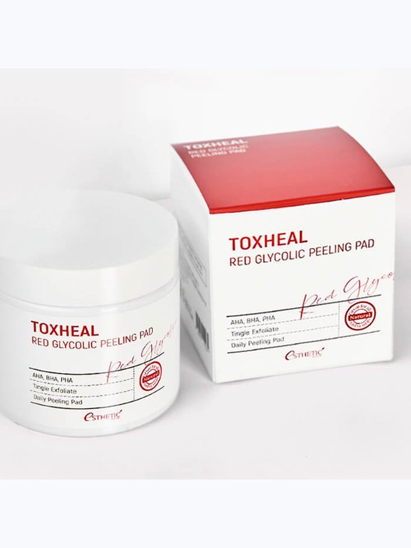 Пилинг-пэды с миндальной кислотой Esthetic House Toxheal Red Glycolic Peeling Pad, 100шт