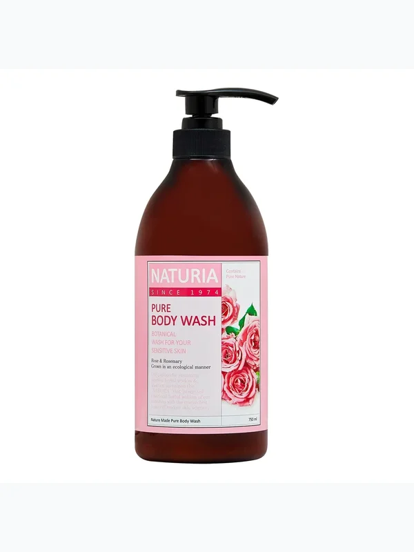 [NATURIA] Гель для душа РОЗА/РОЗМАРИН Pure Body Wash (Rose & Rosemary), 750 мл