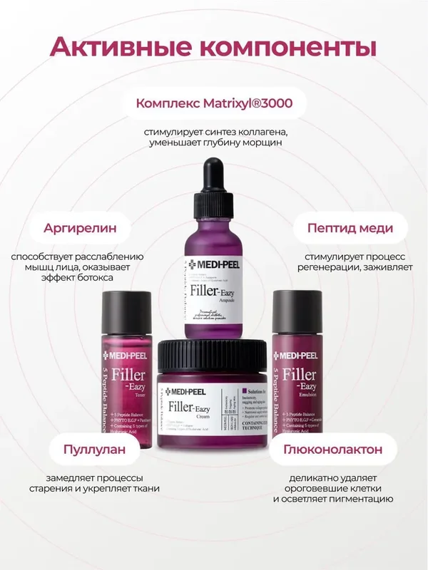 Лифтинг-набор с эффектом филлера MEDIPEEL⁺ Eazy Filler Multi Care Kit (30ml+30ml+30ml+50ml)