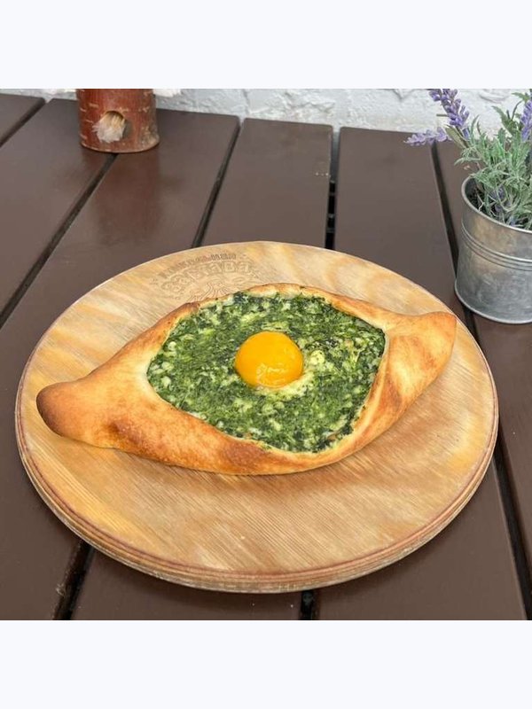 Хачапури с сыром и шпинатом