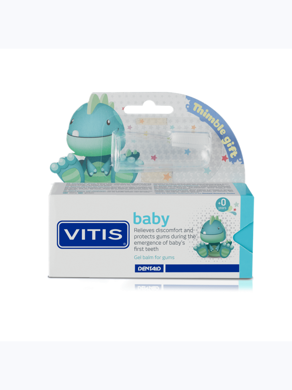 Зубная паста-гель детская VITIS® baby от 0+ месяцев + силиконовый напальчник