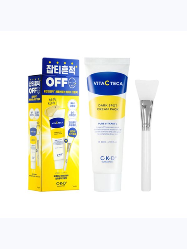 Набор с осветляющей маской-плёнкой и кистью CKD Vita C Teca Dark Spot Cream Pack 80мл