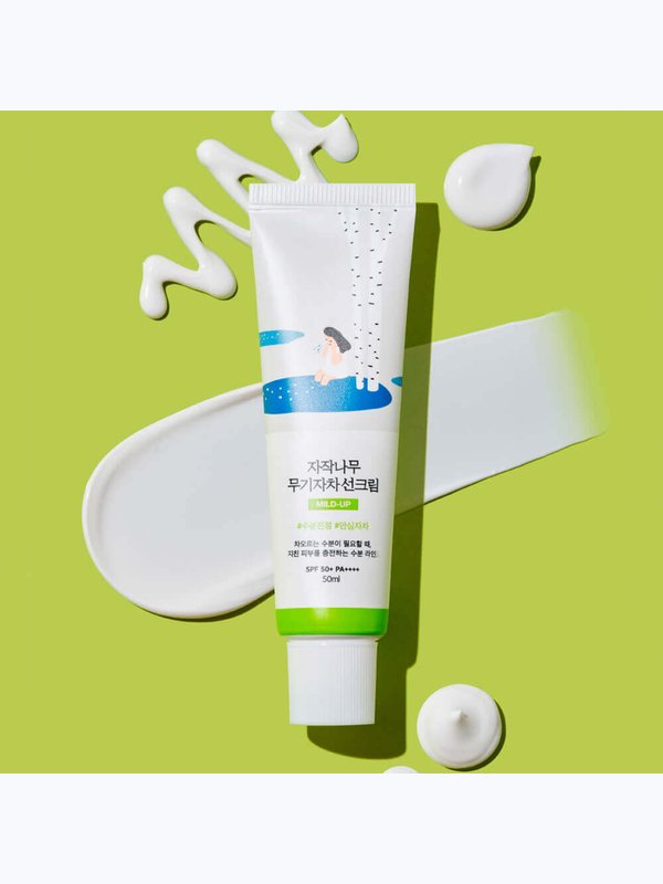 Санскрин с берёзовым соком Round Lab Birch Juice Moisturizing Mild-Up Sunscreen SPF50+ PA++++ 50мл
