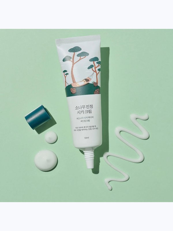 Крем с экстрактами сосны и центеллы для проблемной кожи Round Lab Pine Calming Cica Cream 50мл