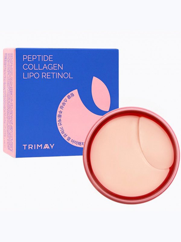 Разглаживающие патчи для век с пептидами и ретинолом Trimay Wrinkle Smoothing Gel Eye Patch 30+30шт