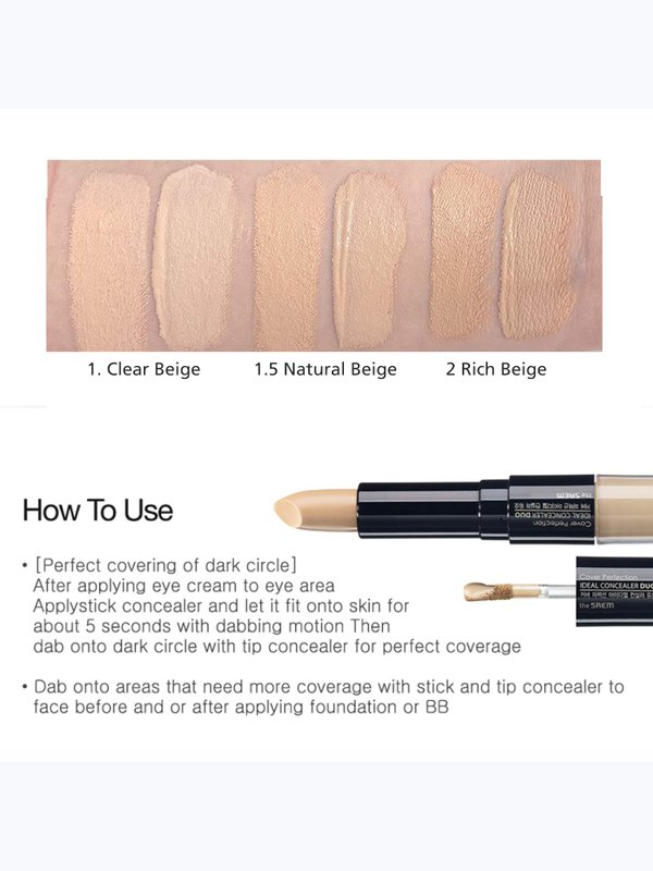 Двойной консилер для лица THE SAEM Cover Perfection Ideal Concealer Duo 10г