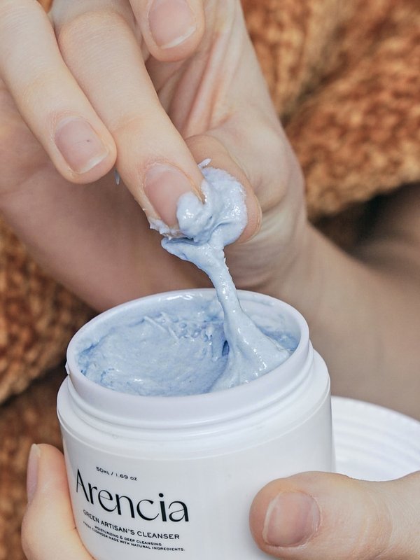 Освежающая пенка с морской водой  2в1 Arencia Fresh Blue Hyssop Rice Mochi Cleanser 120г