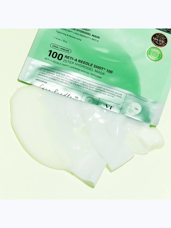 Гидрогелевая маска с микроиглами и ретинолом VT Cosmetics Reti-A Reedle Shot 100 2Step Hydrogel Mask