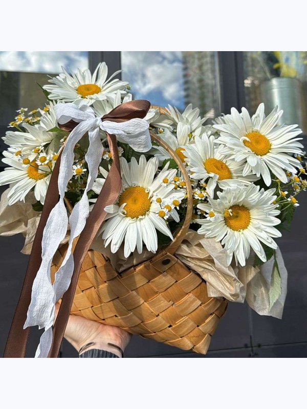 Корзинка ромашек