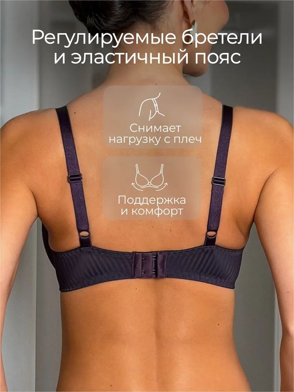 Бюстгальтер гладкий на косточках basic