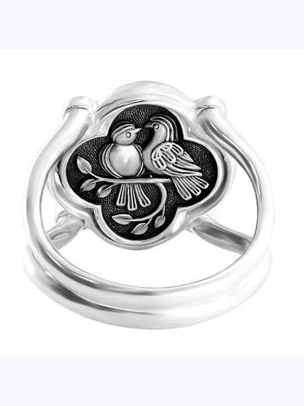 КОЛЬЦО ДВОЙНОЕ  СЕРЕБРО 925°, ФИАНИТЫ арт.884
