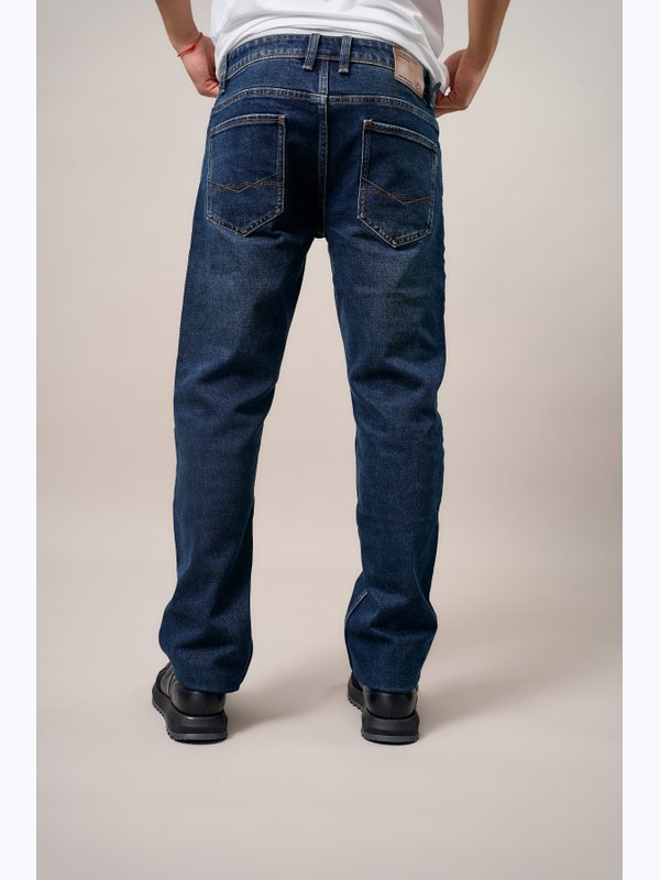 Джинсы мужские прямые MR2675 DARK BLUE